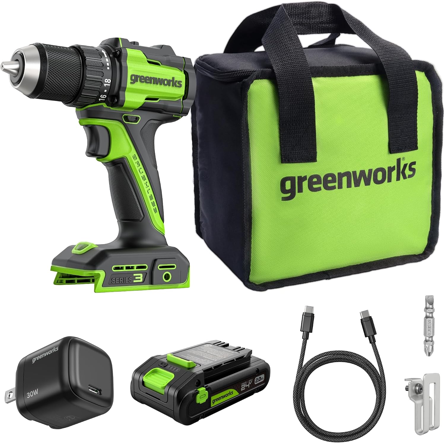Detalle de Greenworks DD345 Perceuse 24V 45Nm