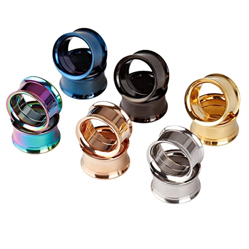 Detalle de Huacan Tunnel Set 6mm–20mm aus Edelstahl (316L) – 12er Set, Double Flared, innen poliert