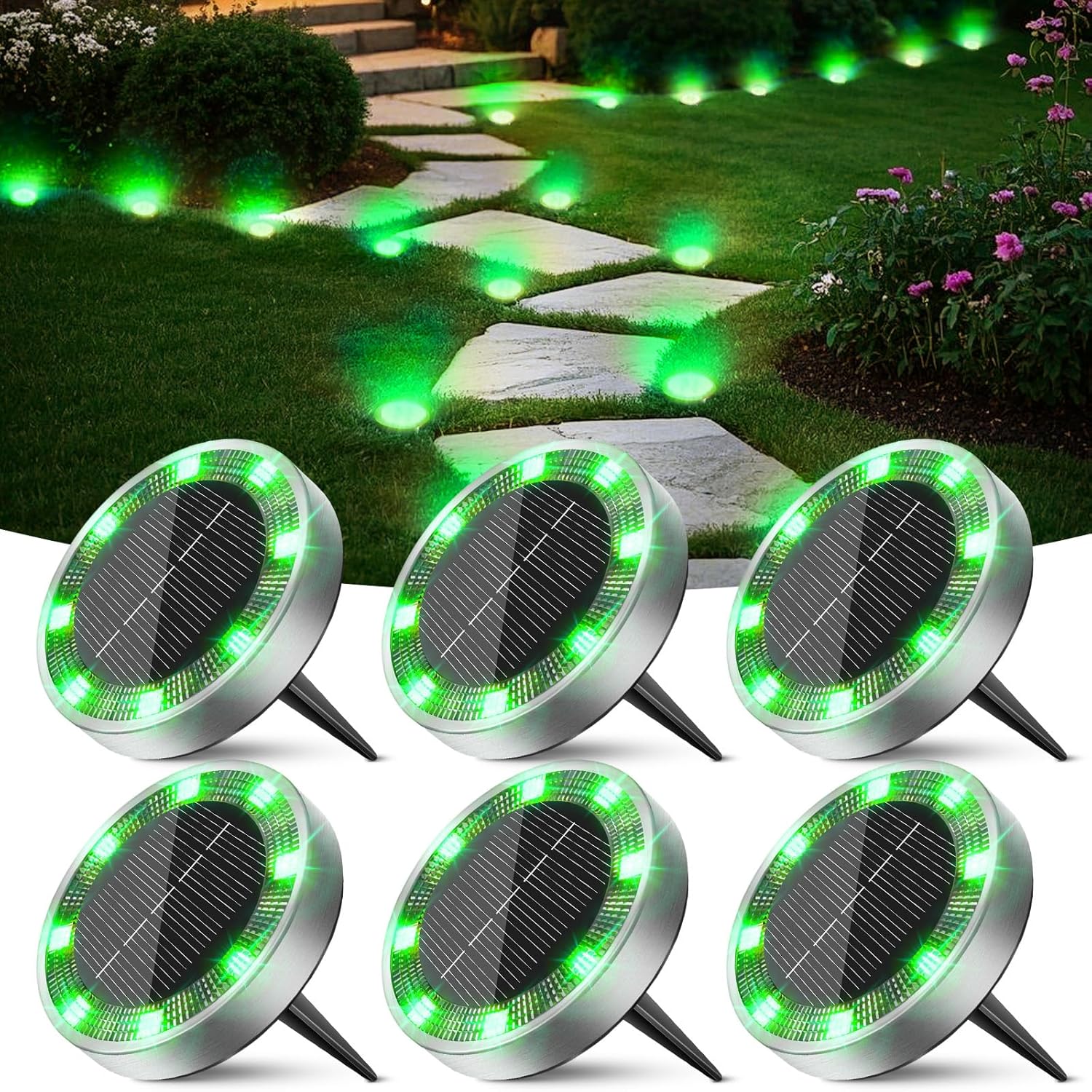 Peasur Solar Bodenleuchten 6er Set