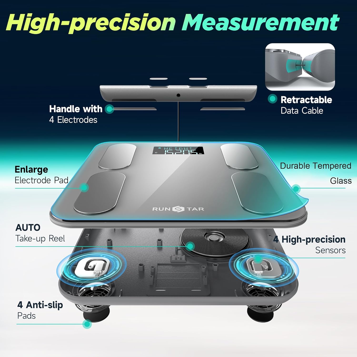 Detalle de RunStar Digital Scale with 8-Electrode Accuracy ⚖