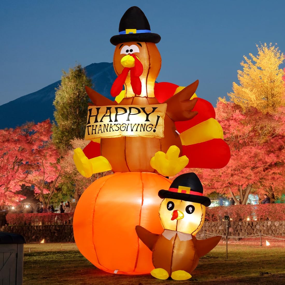 Detalle 2 de GOOSH 6-Foot Thanksgiving Inflatable Turkey with Built-In LEDs