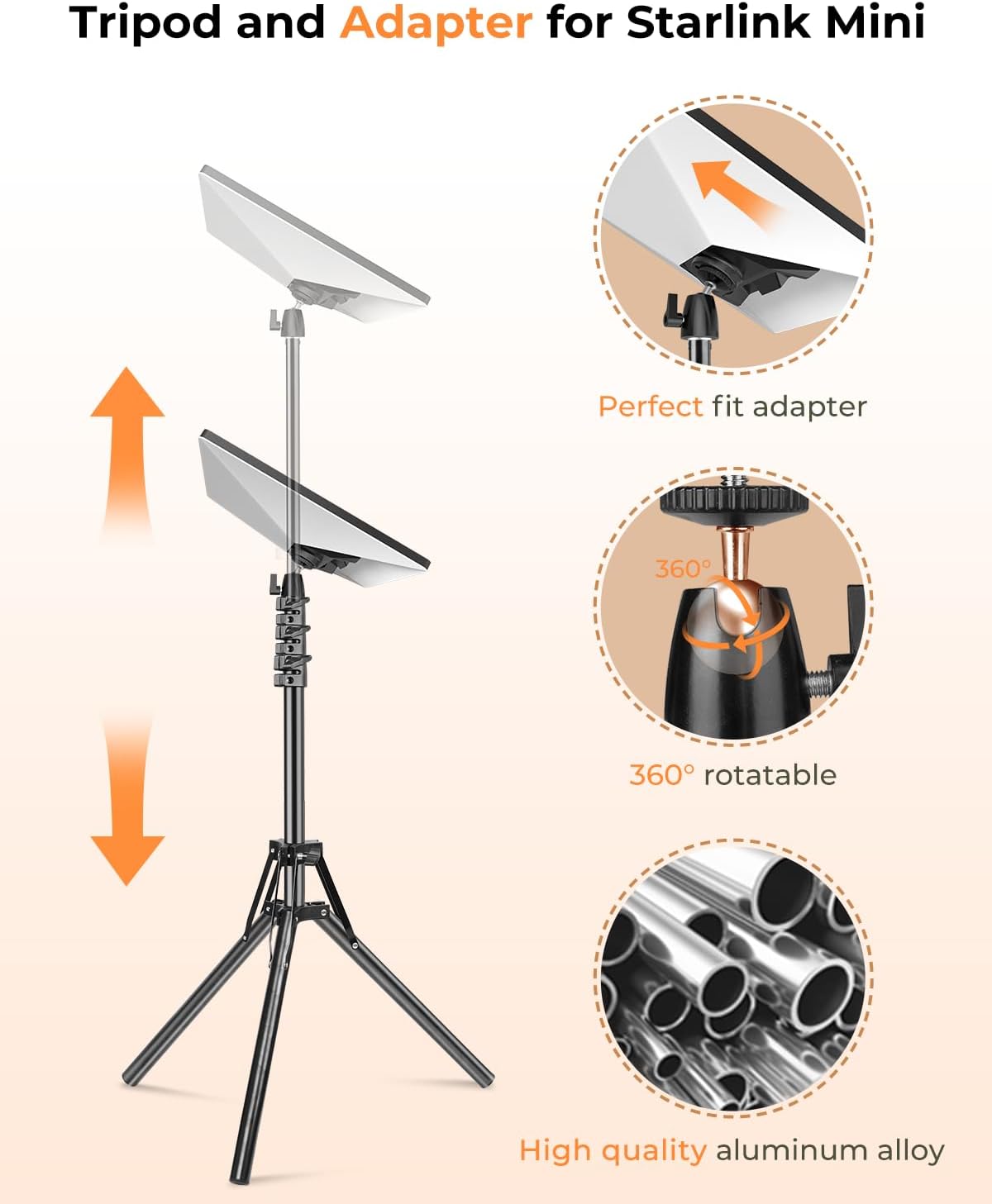 Thumbnail 1 de Starlink Mini Tripod Mount 3-Level Adjustable 📡