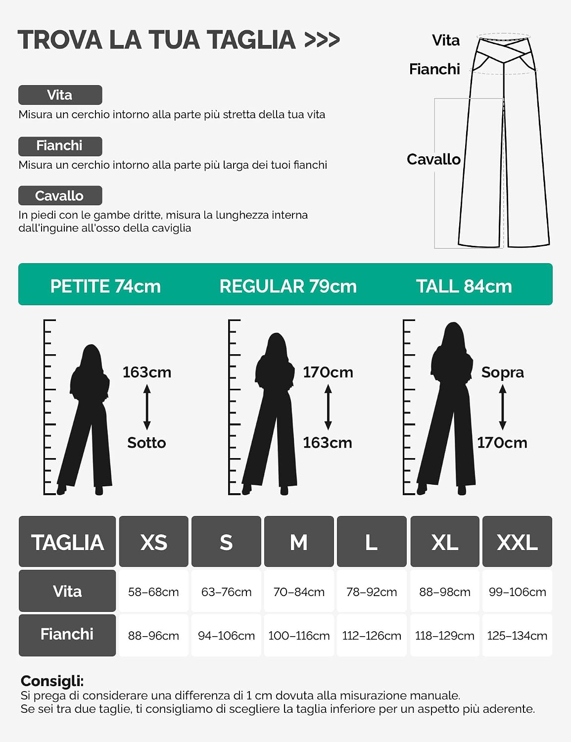 Detalle de Yogaration pantaloni yoga da donna a gamba lunga, vita alta incrociata con tasche