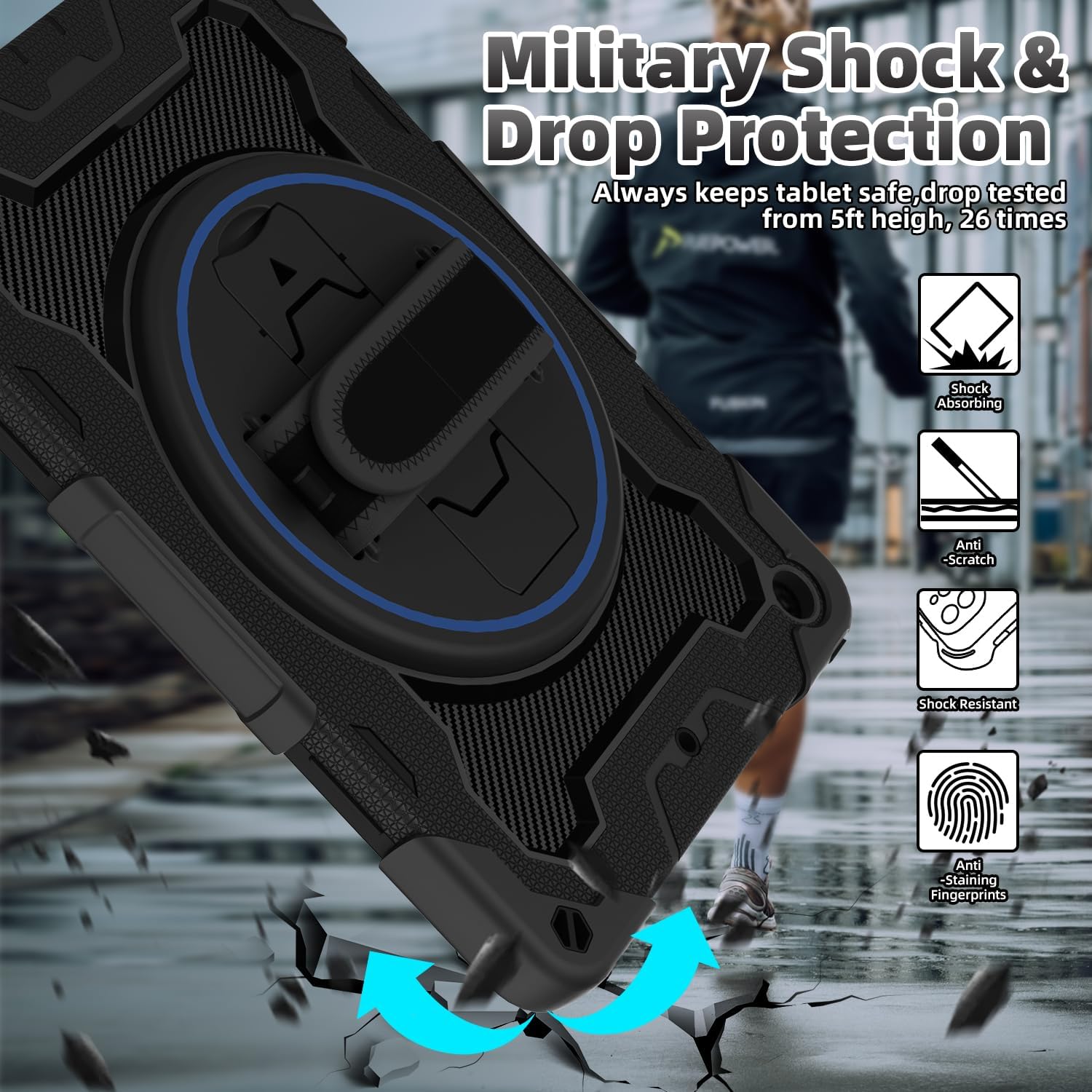 Detalle 2 de ROSROME iPad 10.2 Case 360° Kickstand