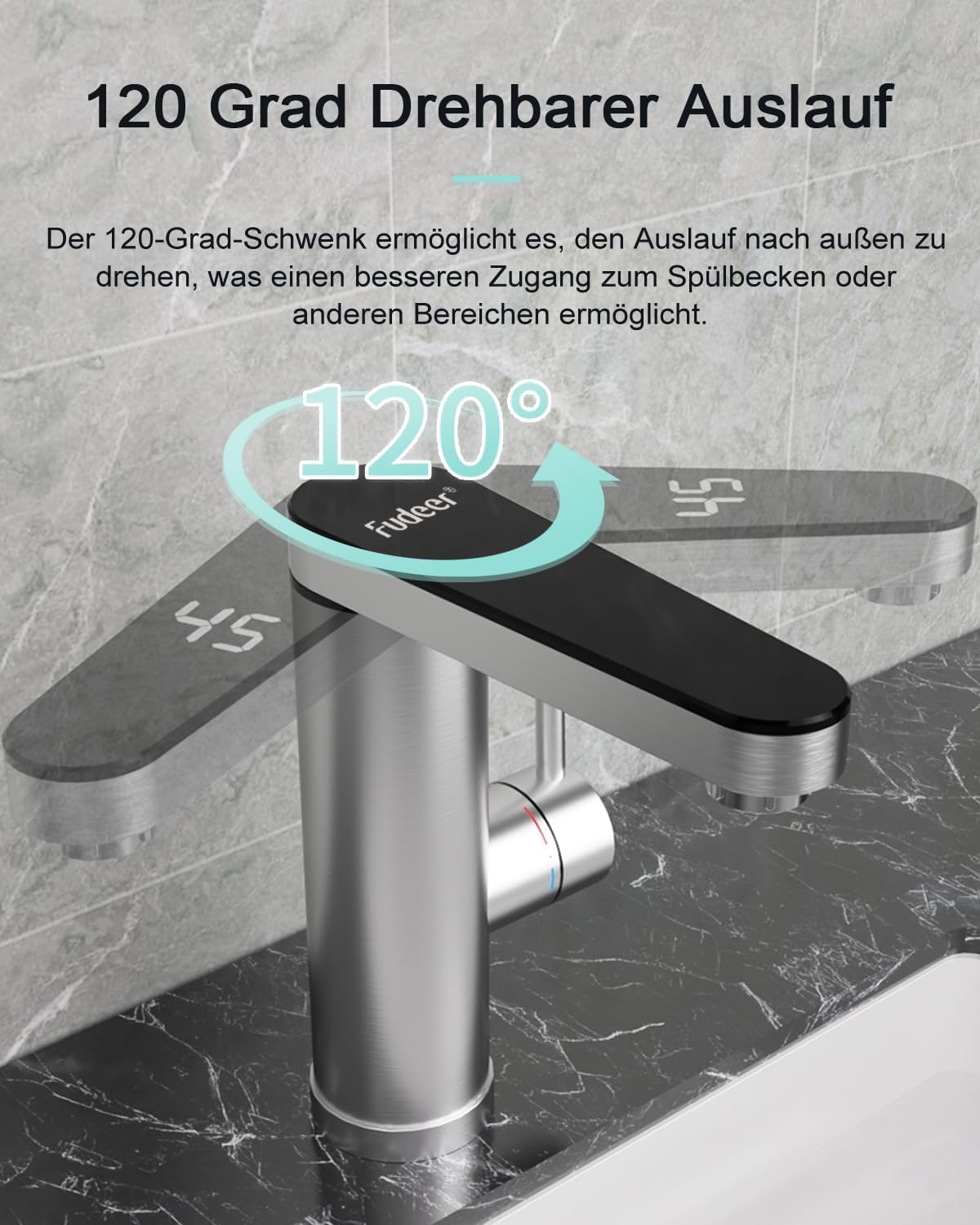 Thumbnail 5 de Edelstahl Warmwasserbereiter Hahn 120°