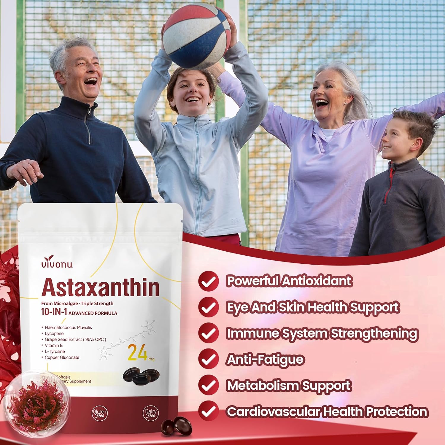 Thumbnail 4 de Astaxanthin 24 mg von VivoNu, 240 Kapseln