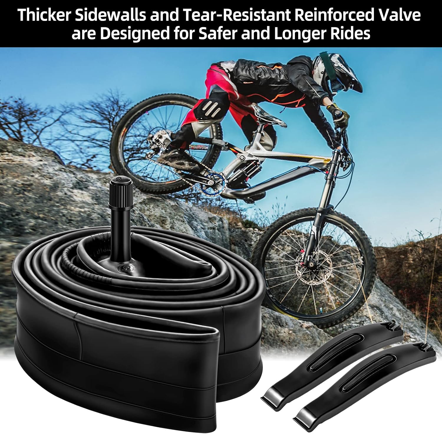 Thumbnail 6 de Hapleby hap2001 Bike Inner Tubes, 26-Inch, Schrader Valve, 2-Pack
