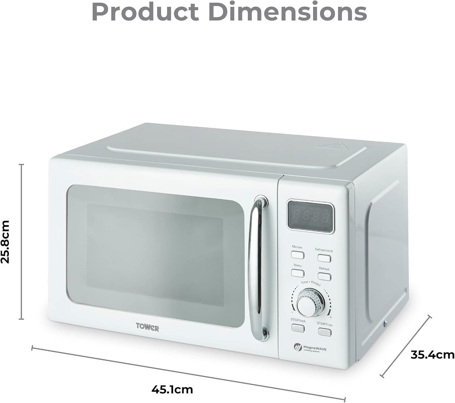 Thumbnail 5 de Tower T24041WHT microwave 20L 800W