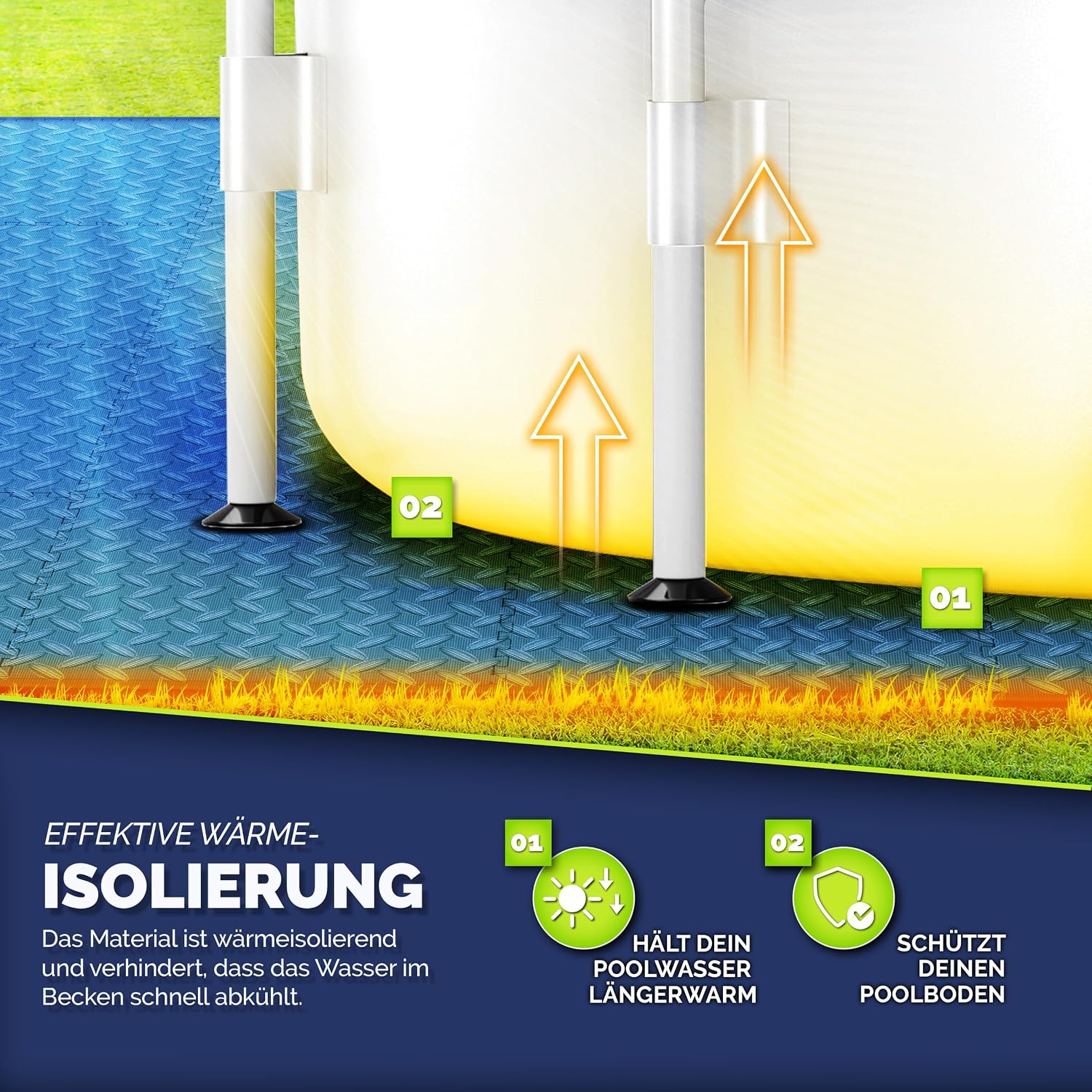 Thumbnail 4 de tillvex® Tapis de piscine 48 pièces 38,5 cm