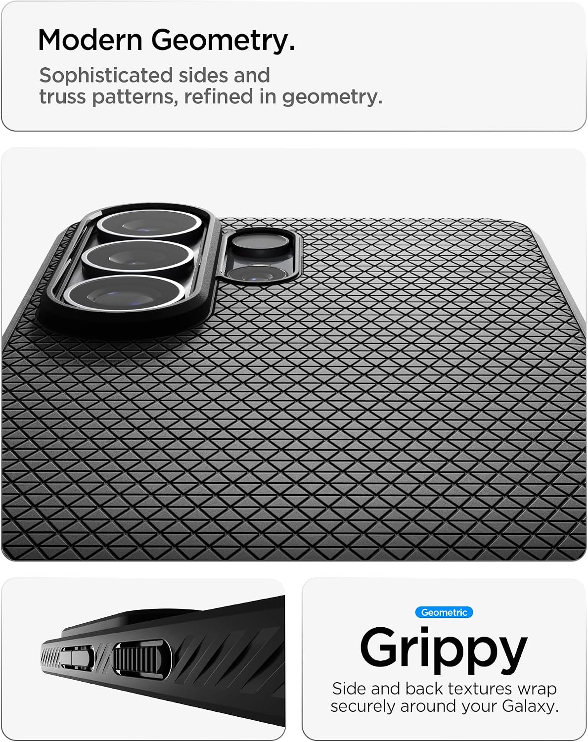 Detalle de Spigen Liquid Air Hülle für Samsung Galaxy S26 Ultra – rutschfest, schlankes TPU mit Truss-Design und Sound Tunnel