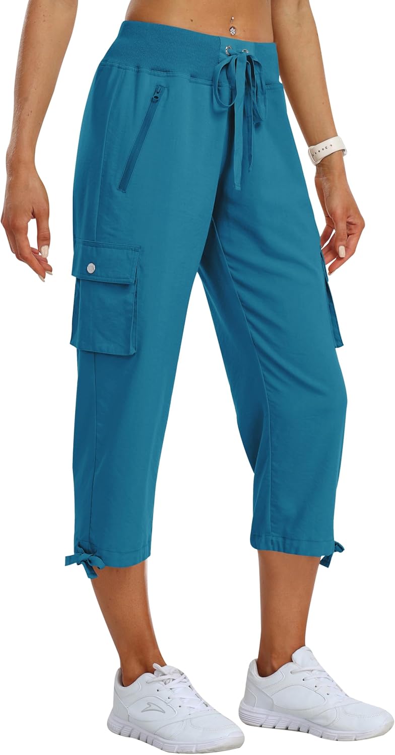 Thumbnail 6 de MoFiz Women’s Cargo Capris Pants – Loose Fit Quick-Dry Hiking & Travel Capris with Pockets