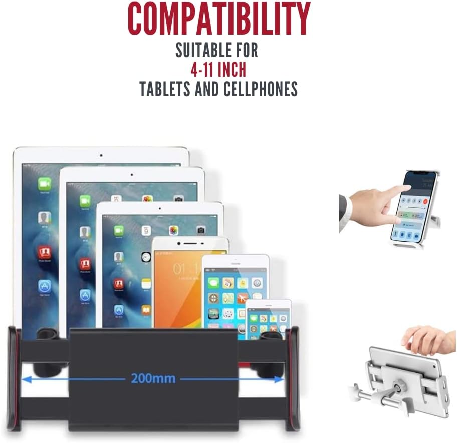 Thumbnail 3 de MAGIC SELECT Supporto poggiatesta auto per tablet e smartphone da 4,7" a 11" con rotazione 360°