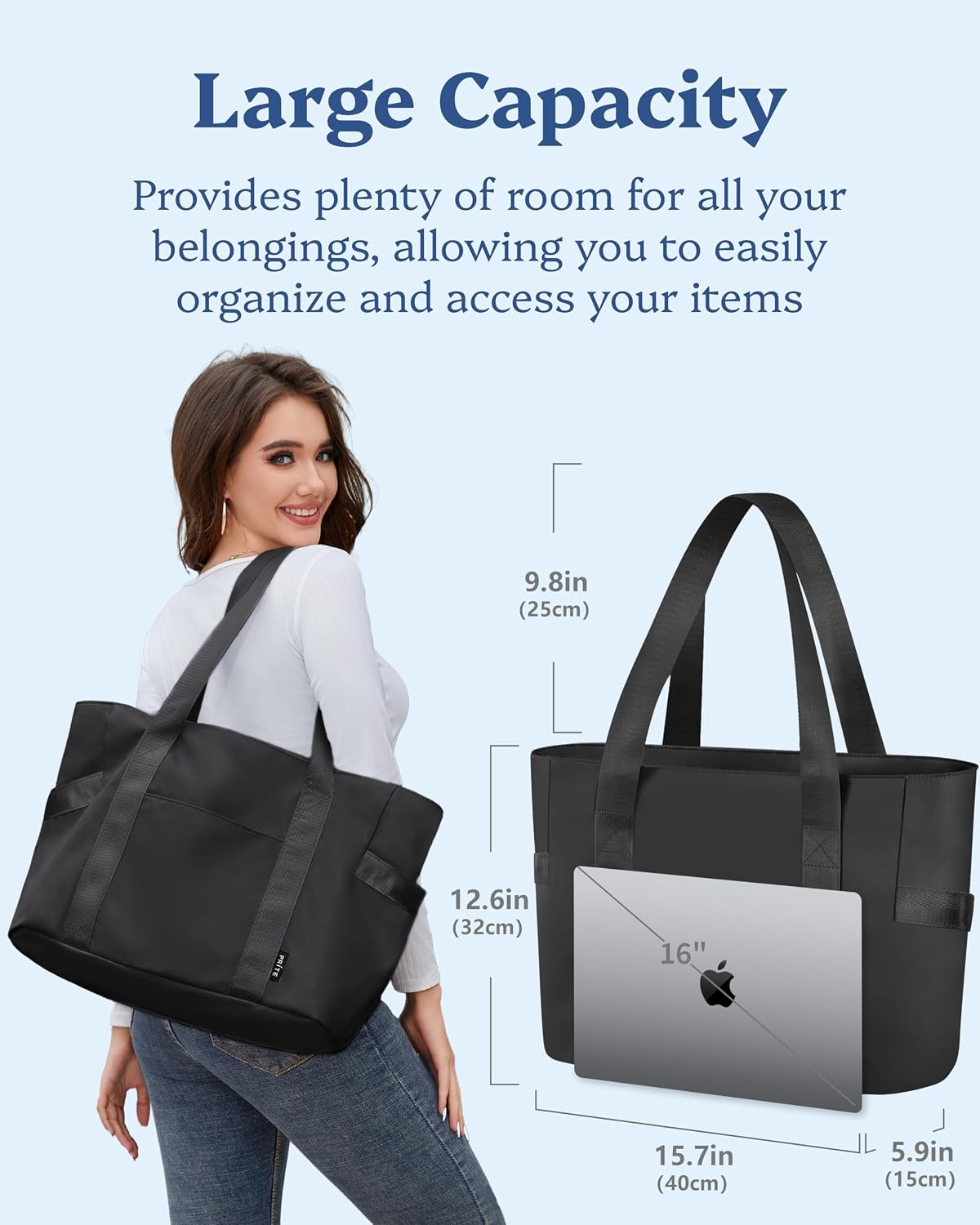 Thumbnail 1 de Prite women’s tote/“weekender” bag with 16 inch laptop compartment