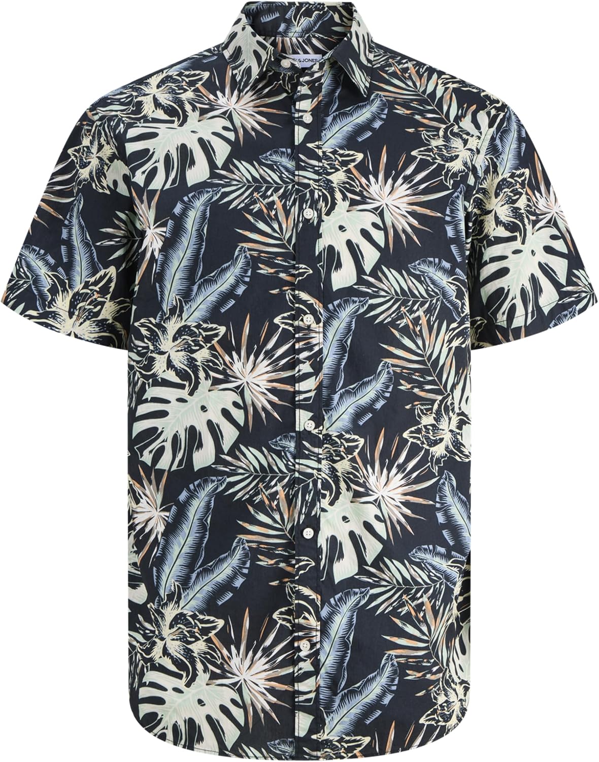 Detalle de JACK & JONES Jjhonolulu AOP Shirt SS Jnr Jjhonolulu – Camicia AOP a maniche corte per ragazzi