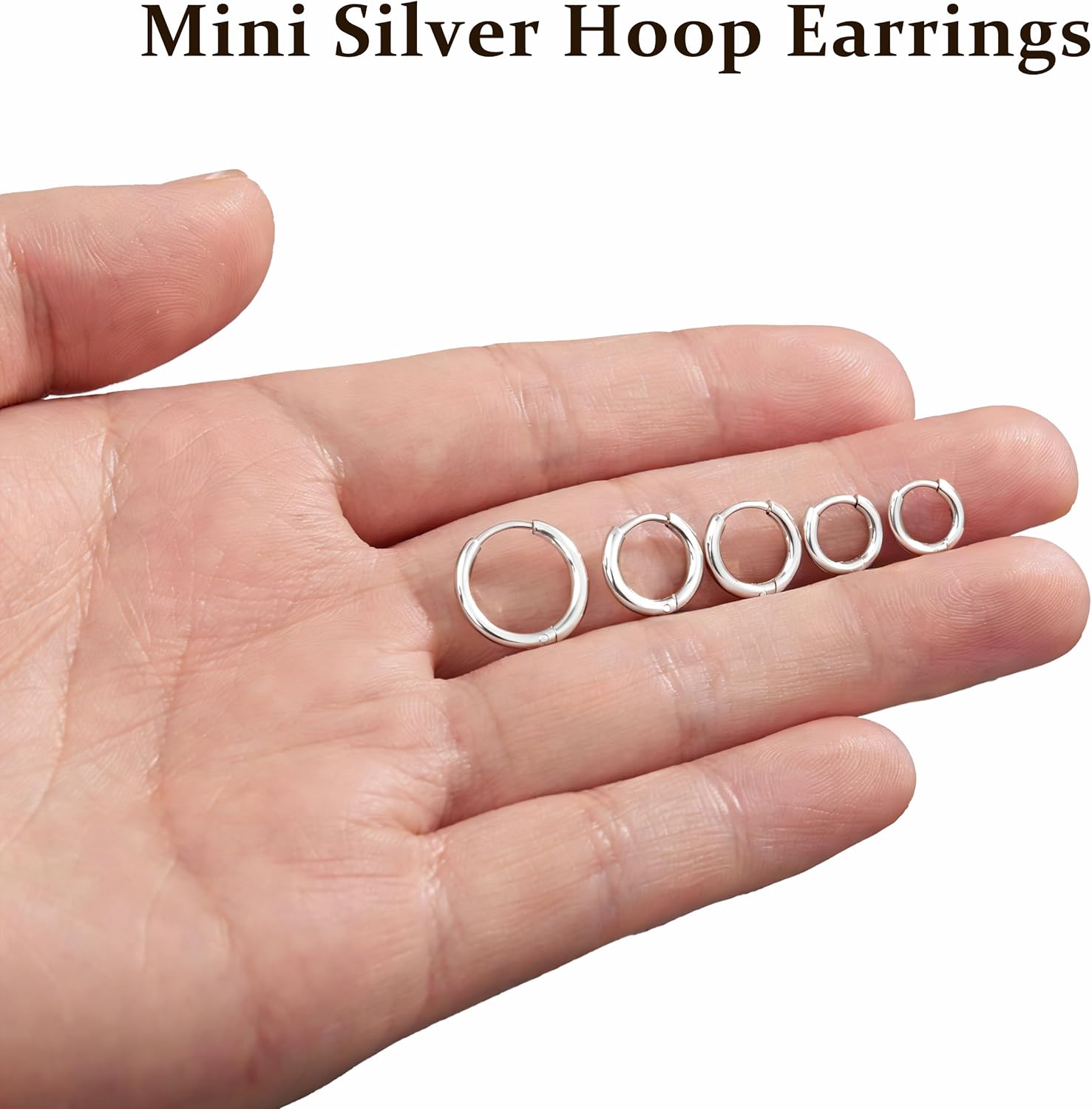 Detalle 2 de Gokeey 316L stainless steel hoop earrings