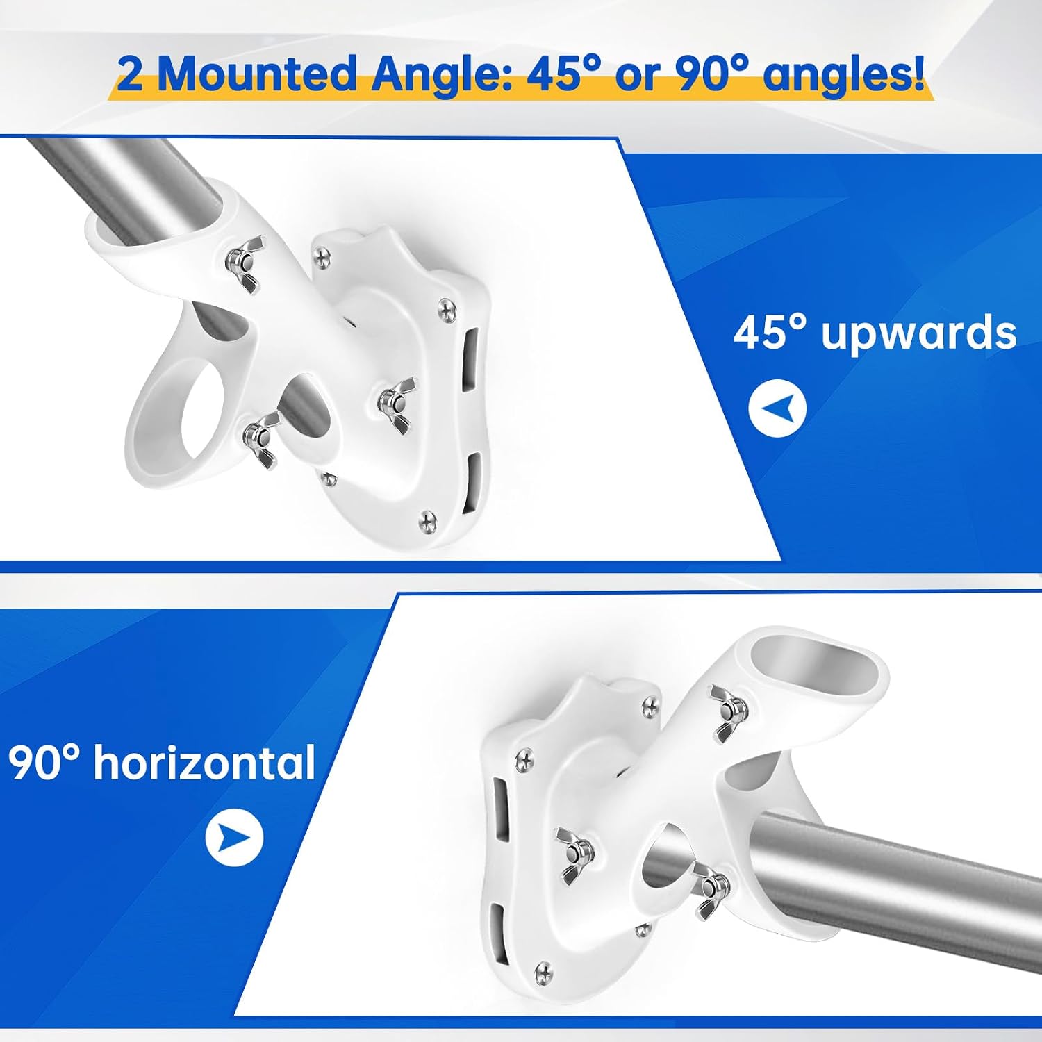 Detalle 1 de Anovo FP001 6 ft Stainless Steel Flag Pole Kit with 360° Rings