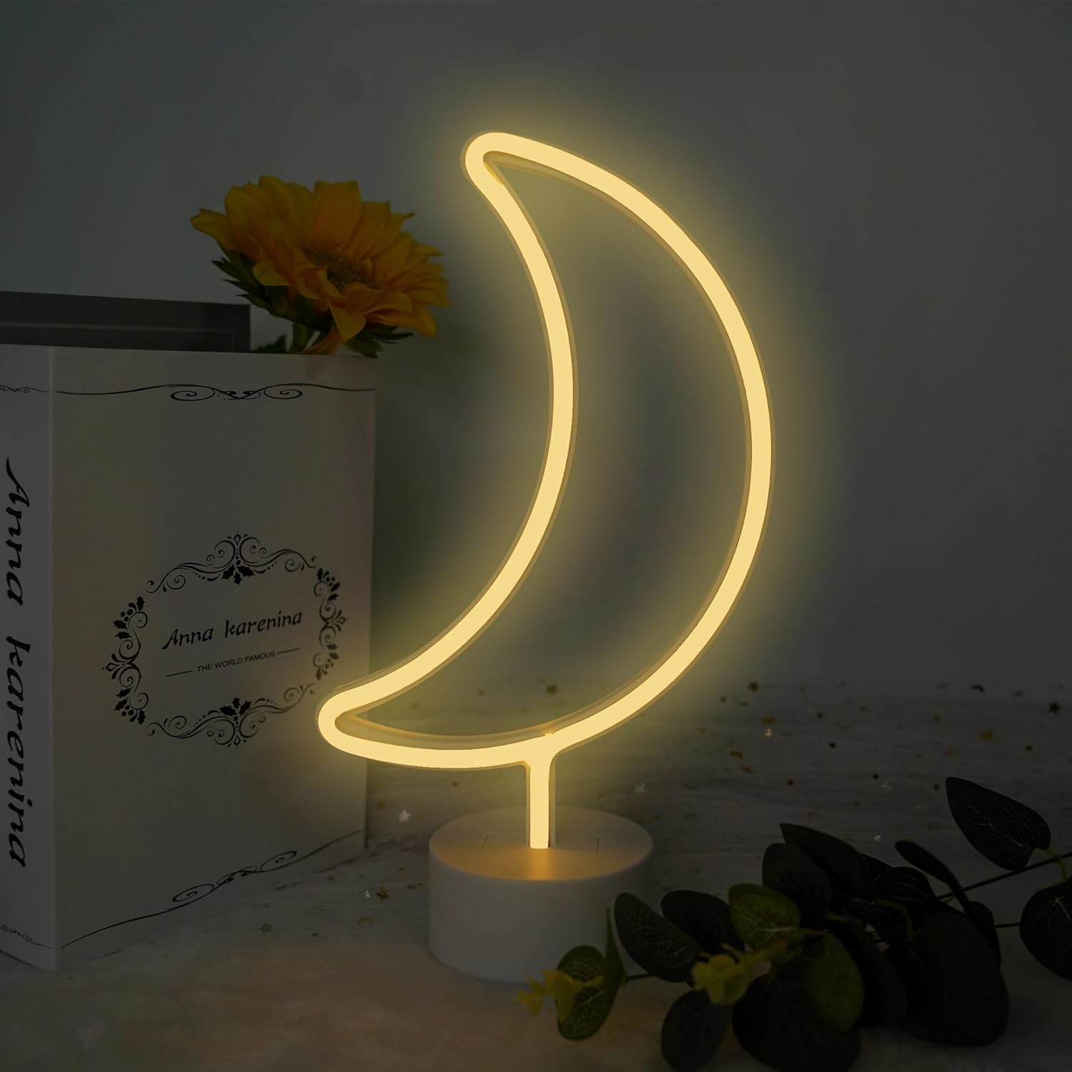Detalle de Mond-Neonschild: Schlafzimmer-Basis-LED – batteriebetrieben oder USB betrieben