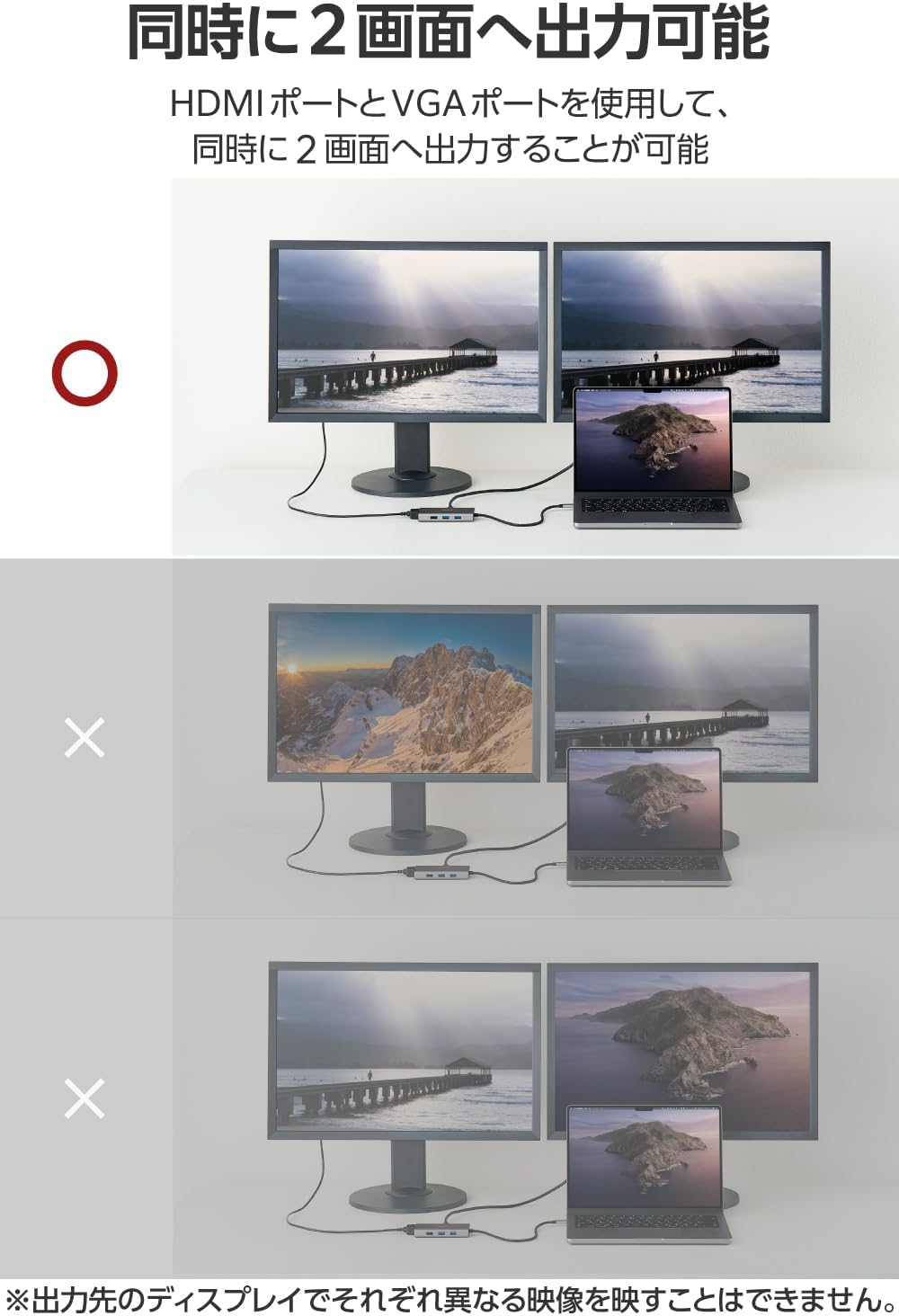 Detalle de エレコム DST-W15 USB-Cドッキングステーション 10ポート、3画面出力・4K/30Hz HDMI対応 グレー