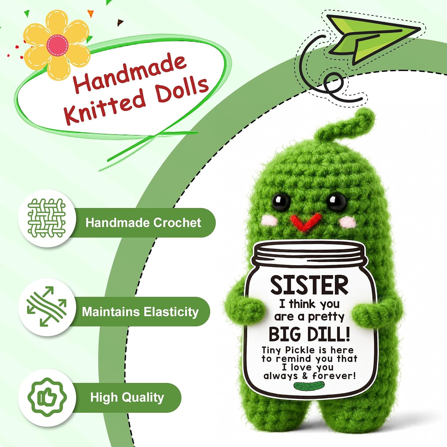 Thumbnail 6 de Crochet Pickle Sister Gift
