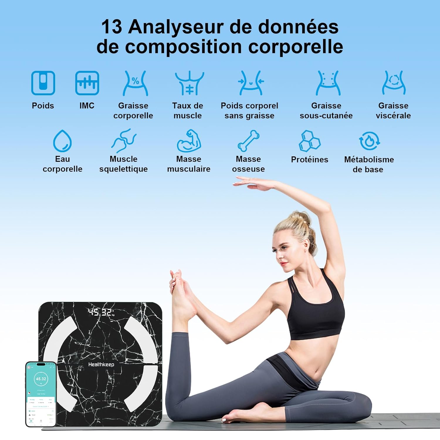 Thumbnail 2 de Healthkeep Balance Impédancemètre 180 kg ⚖