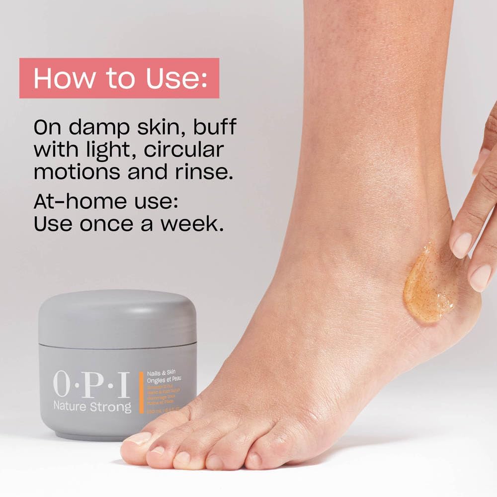 Thumbnail 5 de OPI Nature Strong Skincare Shea Butter Moisturizer Sea Salt Scrub & Tea Tree Oil Foot Treatment