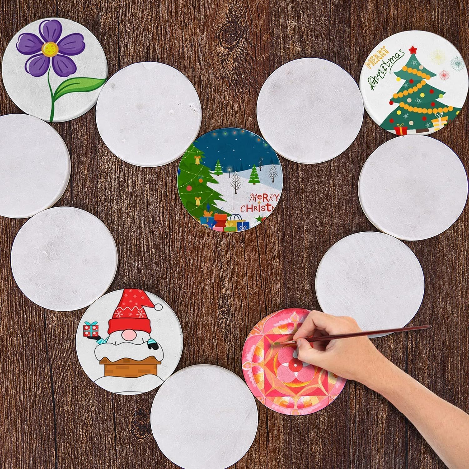 Thumbnail 1 de Hisredsun 60 Flache Steine 5 cm 🎨