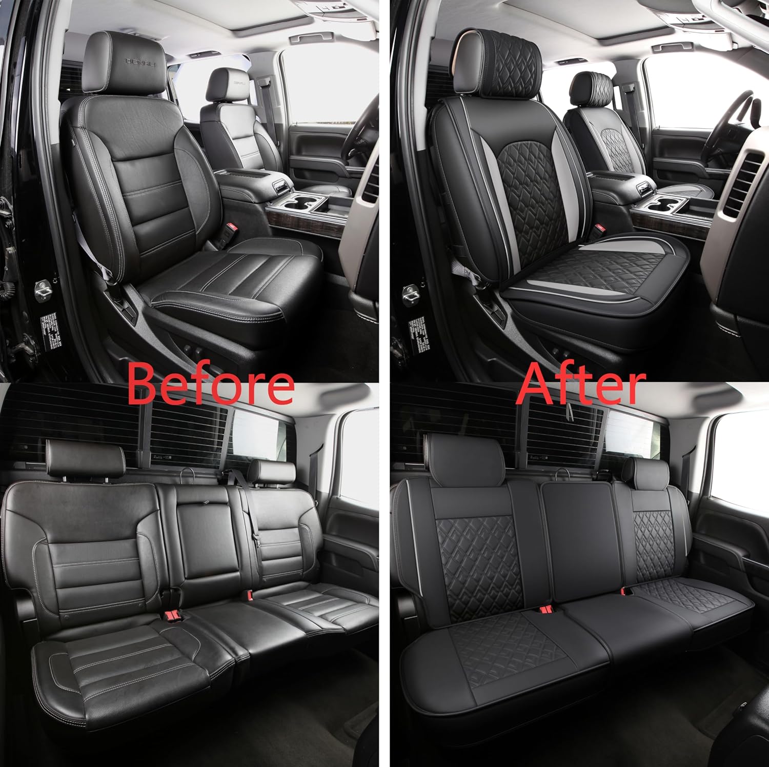 Thumbnail 4 de JOJOBAY Chevy Silverado Leather Seat Covers