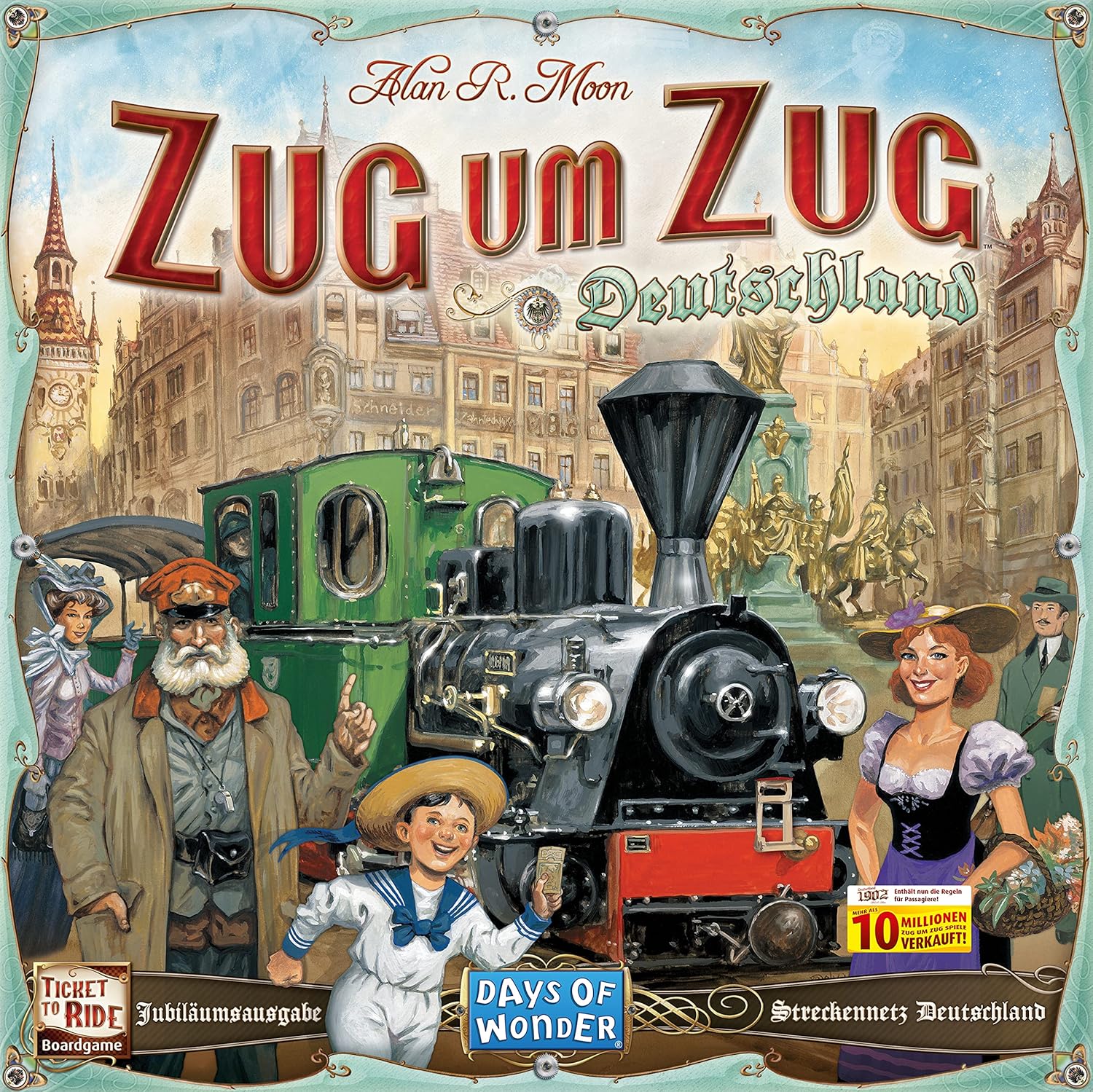 Detalle de Asmodee Zoug um Zug Deutschland Neuauflage 1902 – Version Allemande