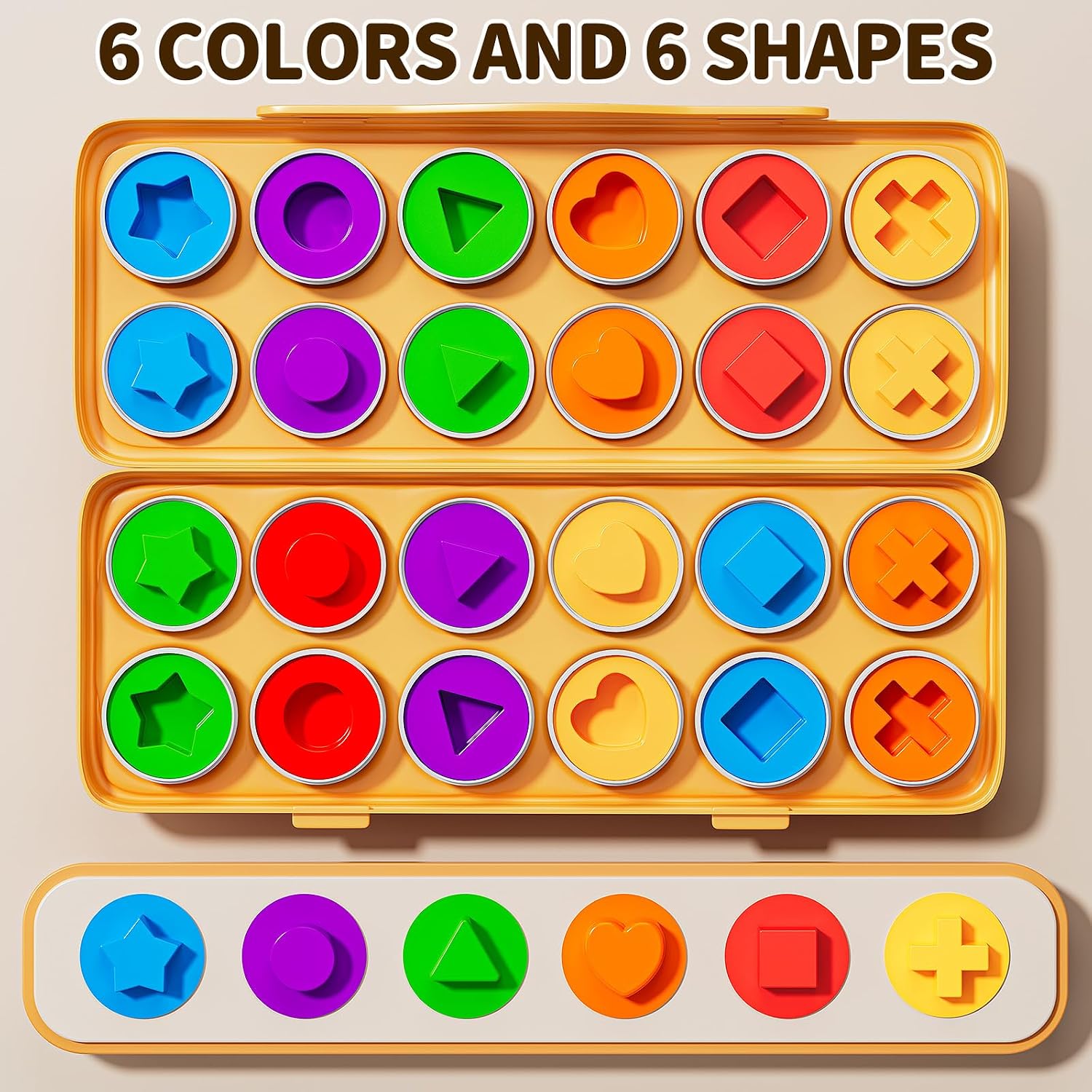 Detalle 2 de JUKUDAHU Matched Eggs Toddler Toys: Shape & Color Sorting Eggs for Ages 1–4