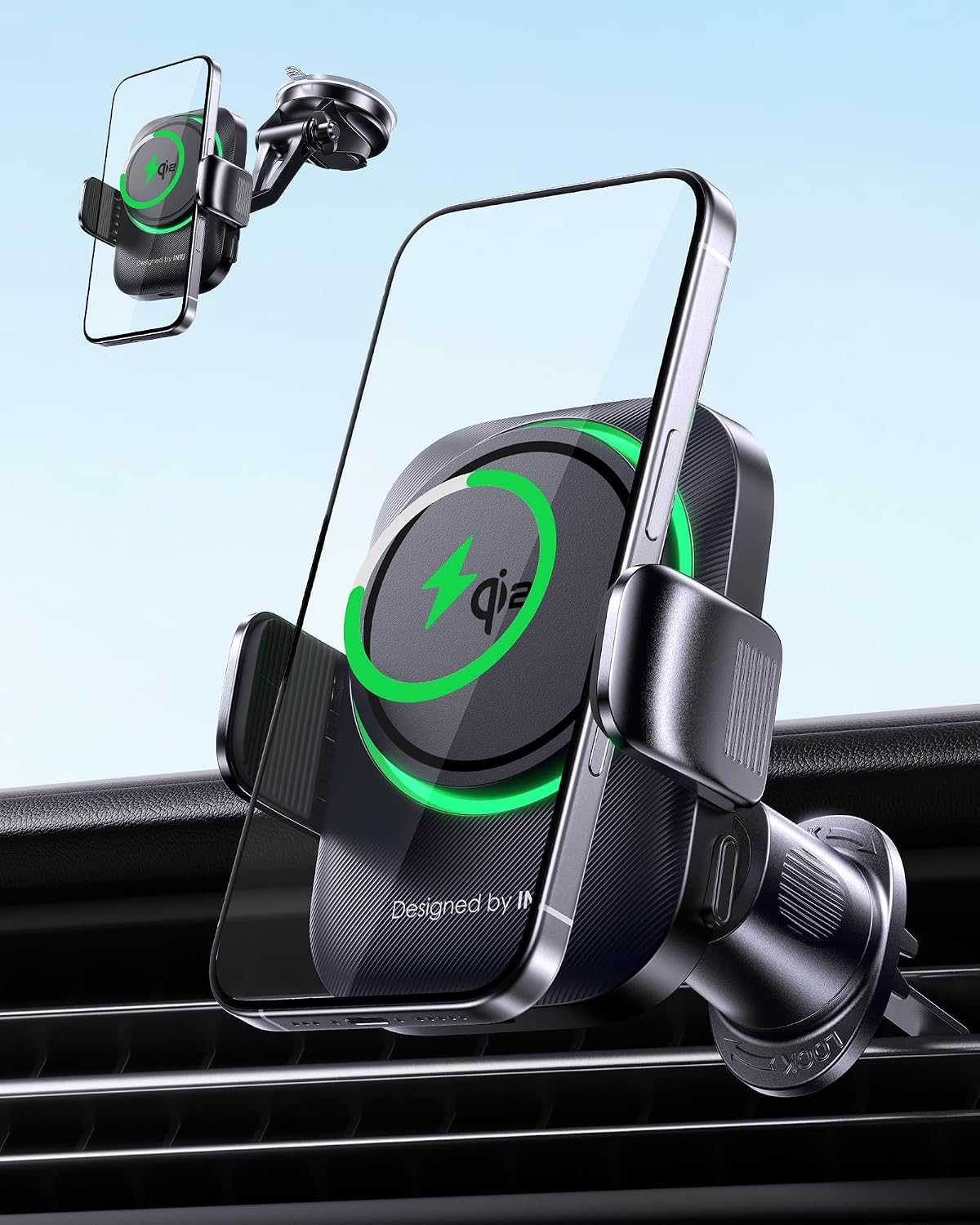 Detalle de INIU Caricatore Wireless Auto Qi2 15W