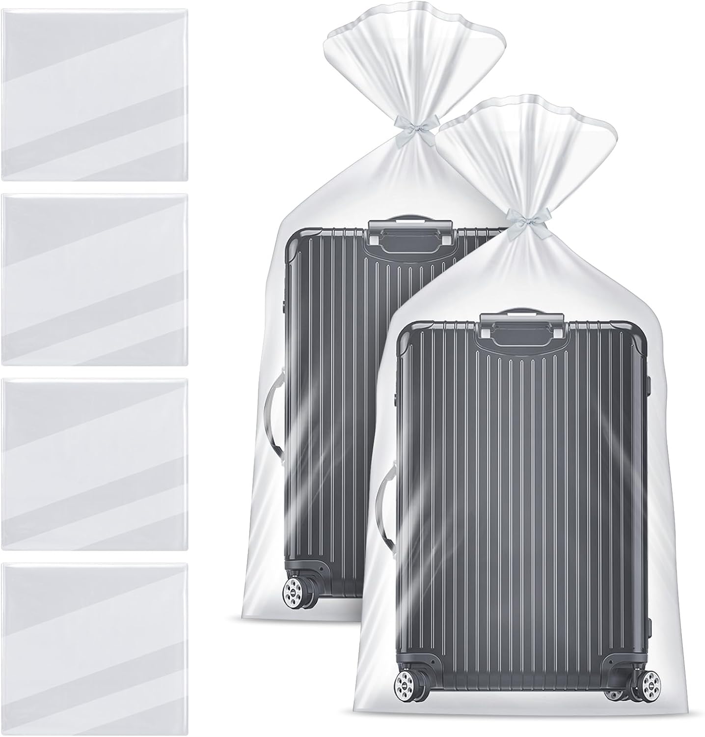 Detalle de TranRantic Großes PVC/PE-Aufbewahrungspaket 4 Stück 100x150 cm – Staub- und Feuchtigkeitsschutz für Möbel, Kleidung und mehr