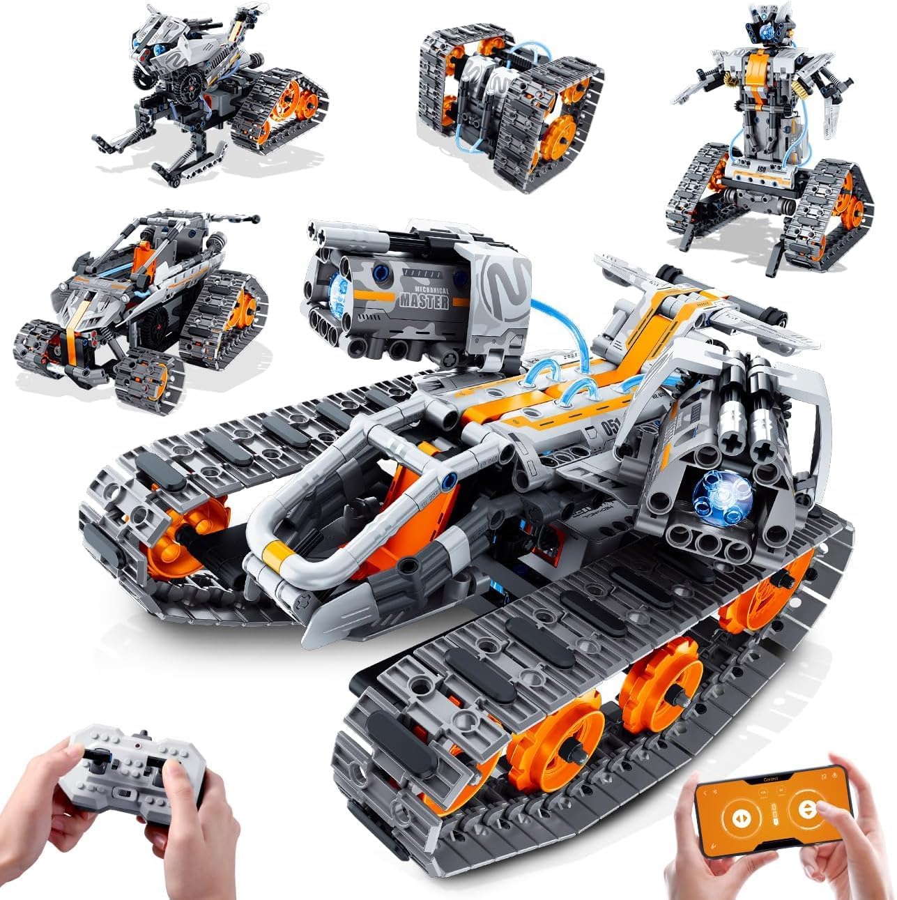 Detalle de Technik Roboter Bausatz 5-in-1 mit 300 mAh
