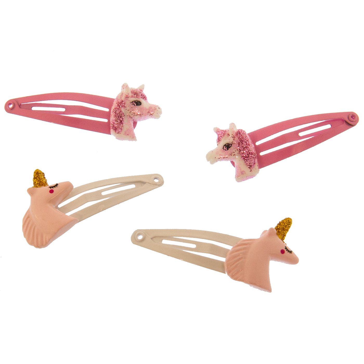 Detalle 2 de Haarallerliebst Haarspangen Set für Kinder – 4 Stück Einhörner mit Glitzer inkl. Aufbewahrungsbox weiss