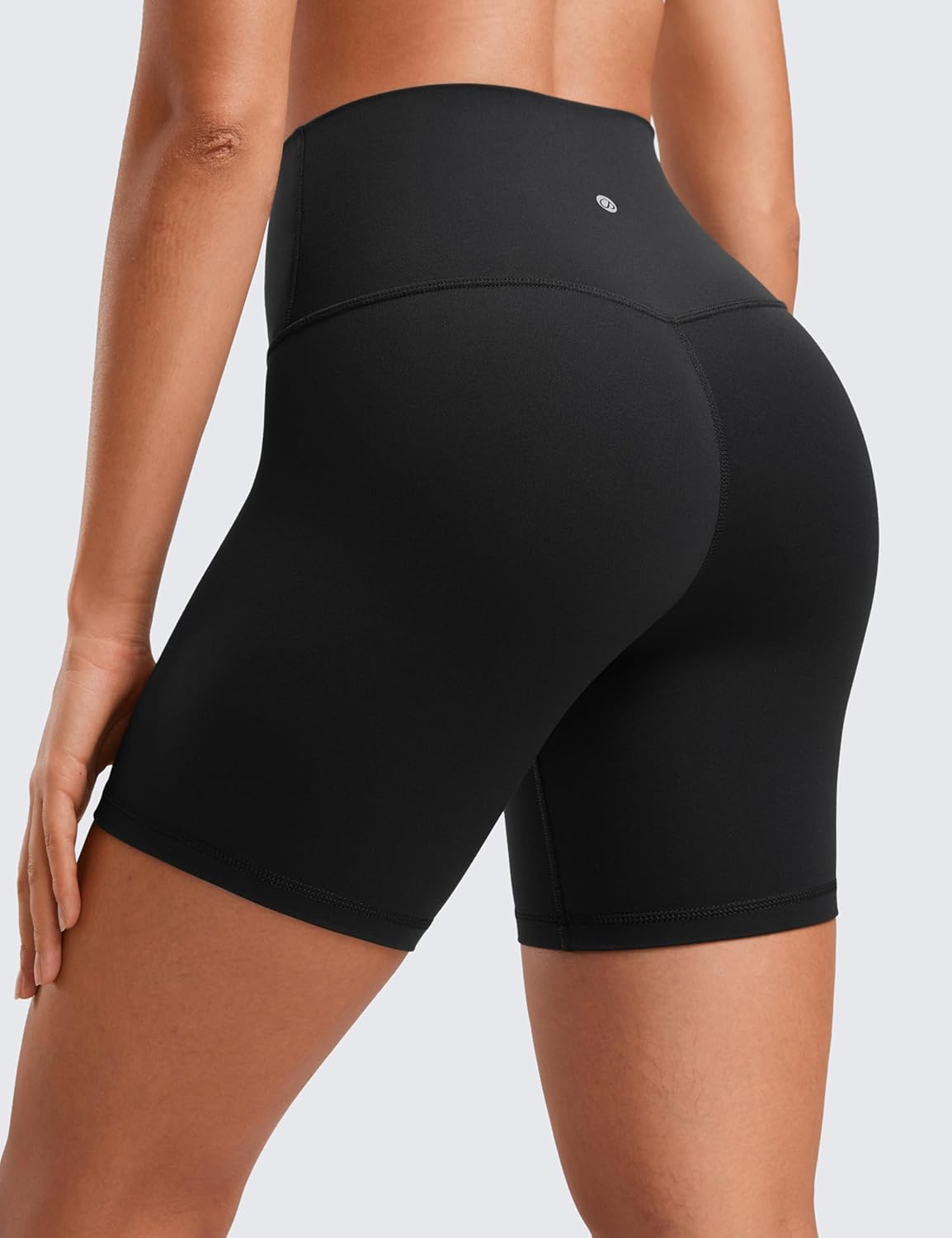 Detalle 2 de CRZ YOGA Butterluxe High-Waisted Yoga Shorts (2.5''/4''/6''/8'') – Seamless Gusset Biker Shorts