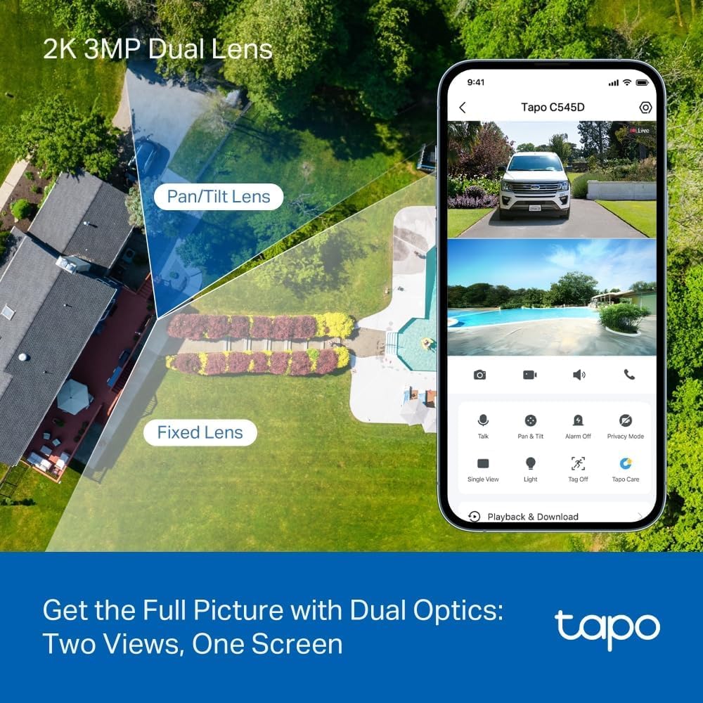 Detalle 2 de Tapo C545D 3MP Dual Lens Outdoor Camera