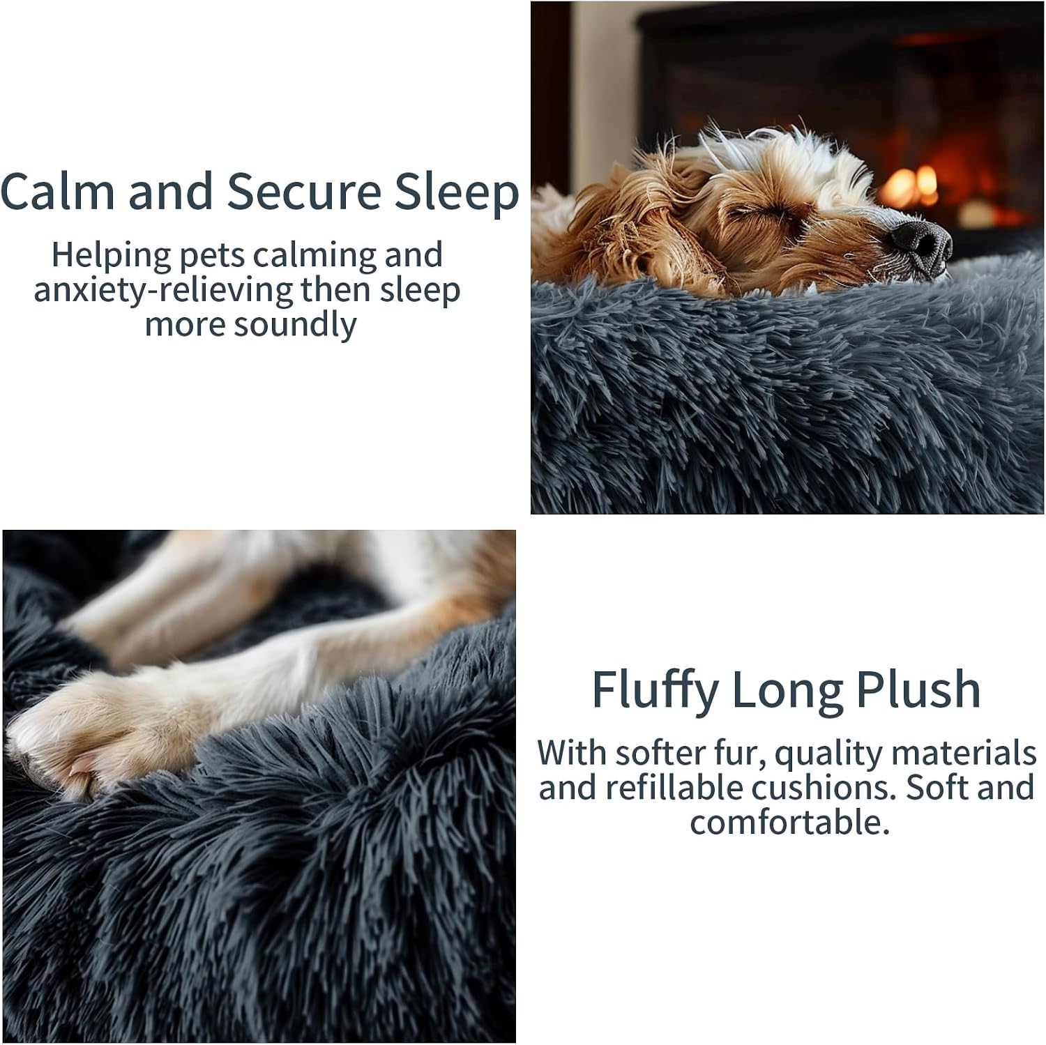 Thumbnail 3 de NAKIHOUSE Round Plush Pet Bed 50 cm