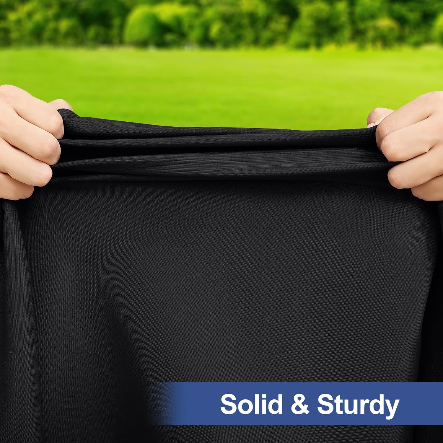 Detalle 2 de homing Rectangle Table Cloth Cover (Waterproof Polyester Elastic Fitted), Black 30" x 48