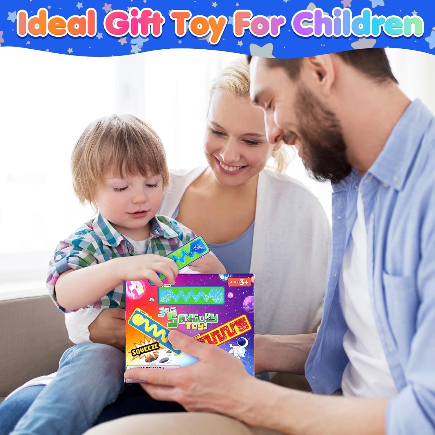 Detalle 2 de JoyJoyful 3 Pack Maze Sensory Toys: Gel-Filled Fidget Tubes for Relaxation and Focus
