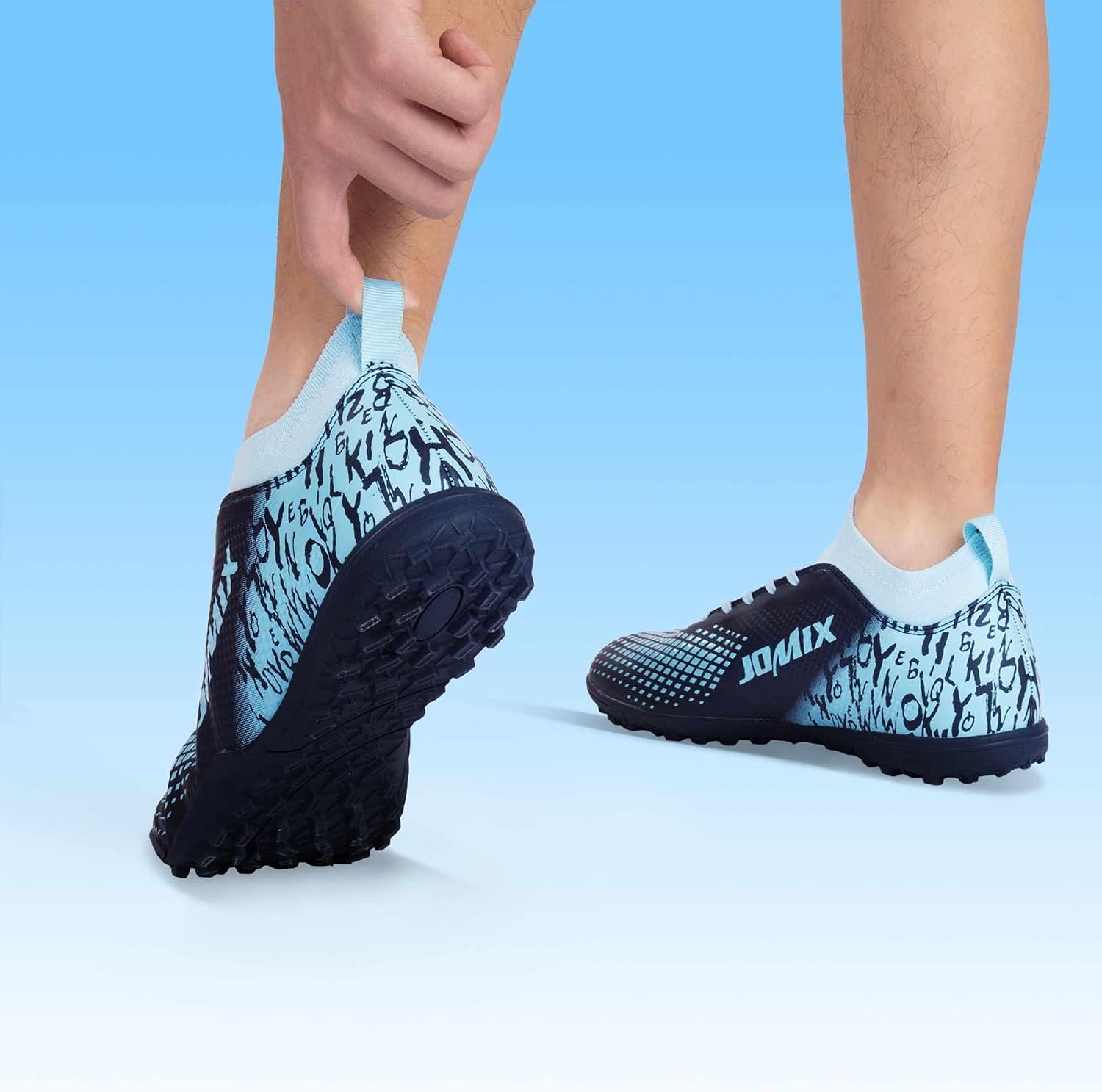 Detalle de JOMIX Scarpe da Calcetto per Bambini e Ragazzi – TF Multitacchetti, Leggere, Antiscivolo, per Campi Sintetici ed Erba Artificiale