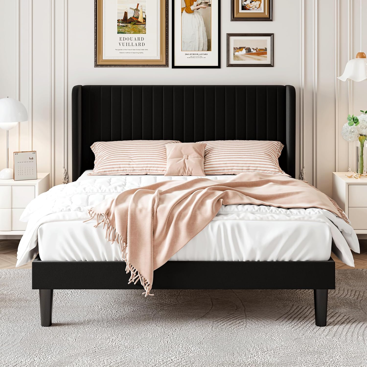 Detalle de SHA CERLIN Queen Bed Frame, Velvet
