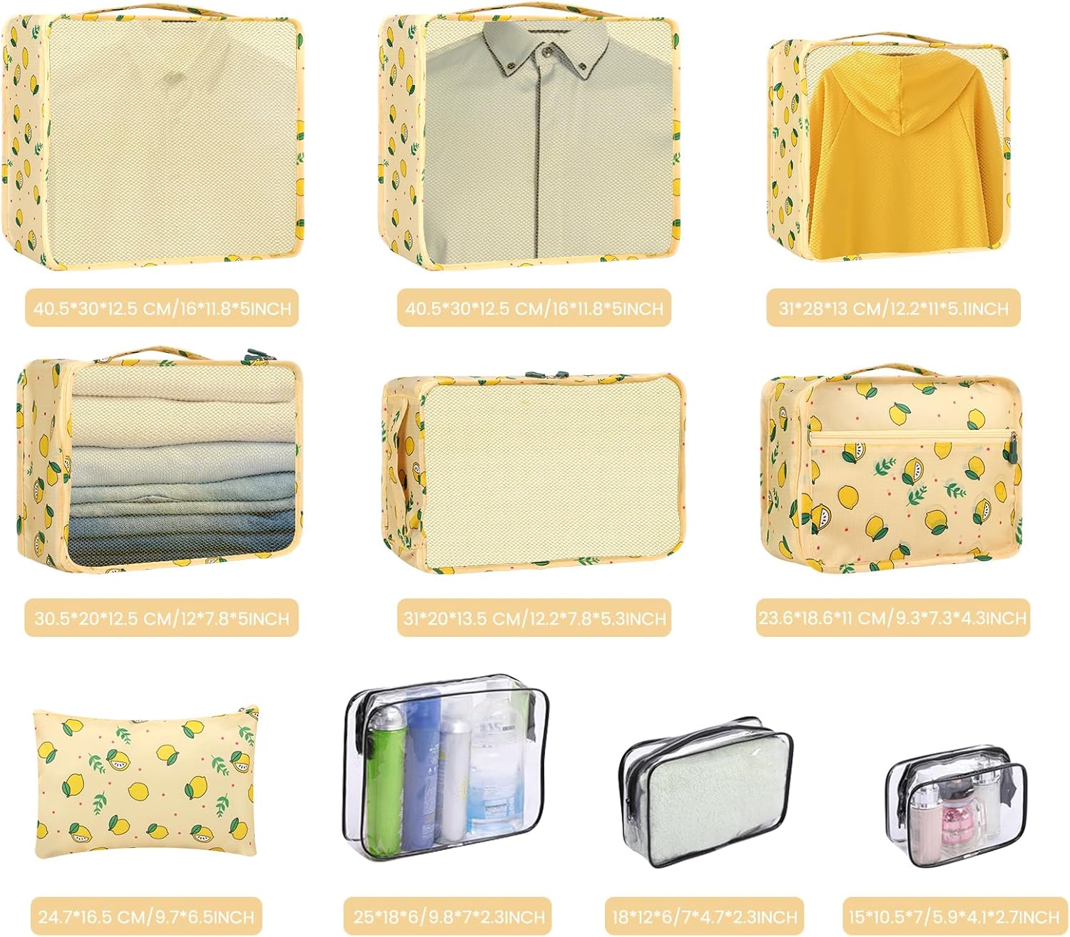 Thumbnail 1 de CORYIN Packing Cubes 10 PCS travel storage