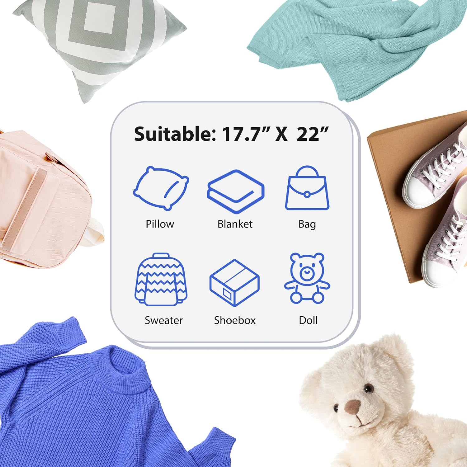 Thumbnail 6 de Fuxury 17.7 x 22-Inch Poly Mailers, 25-Pack, White Self-Seal Shipping Bags