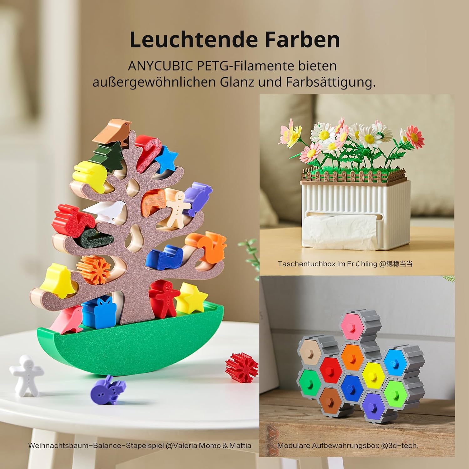 Thumbnail 1 de ANYCUBIC PETG Filament 1,75 mm (1 kg) – schlagfest, wetter- und wasserbeständig, Maßgenauigkeit ± 0,02 mm