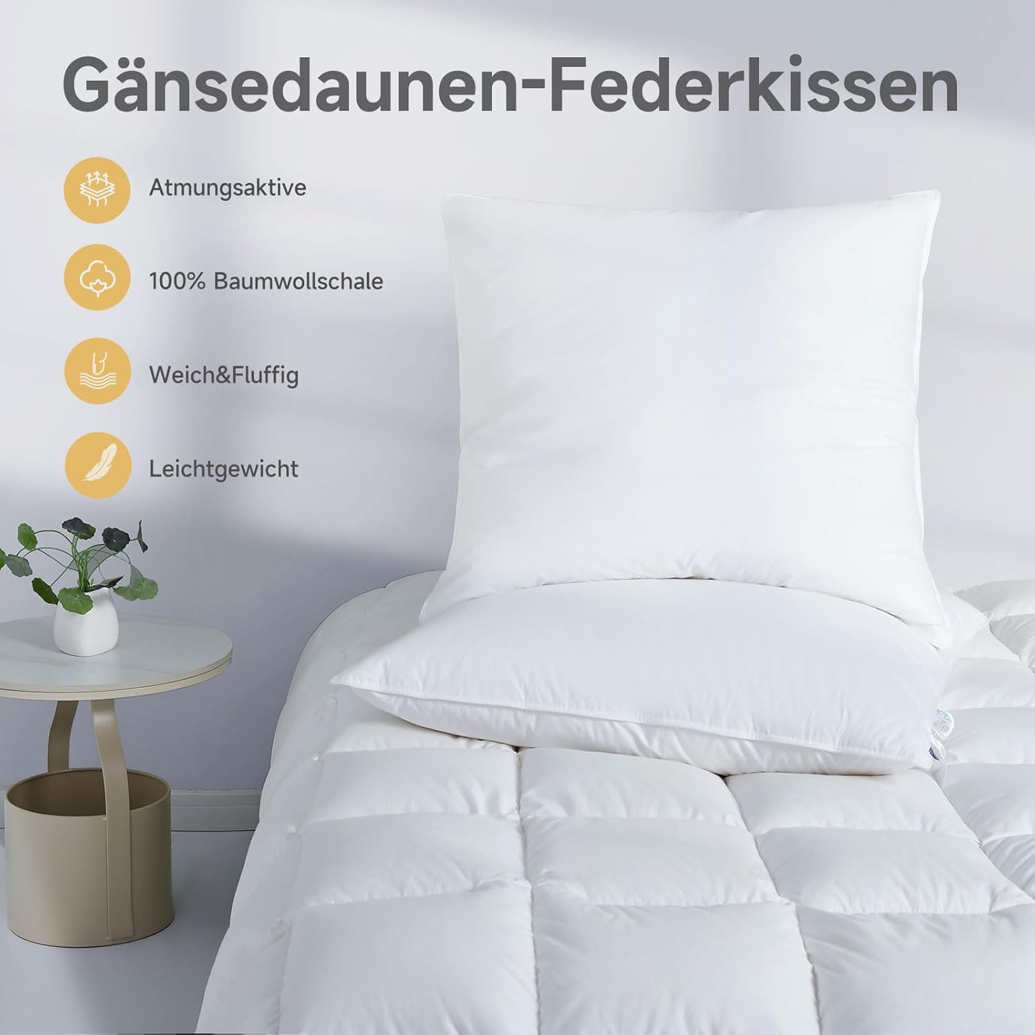 Thumbnail 1 de Homyrium Daunenkissen 80x80 1600g