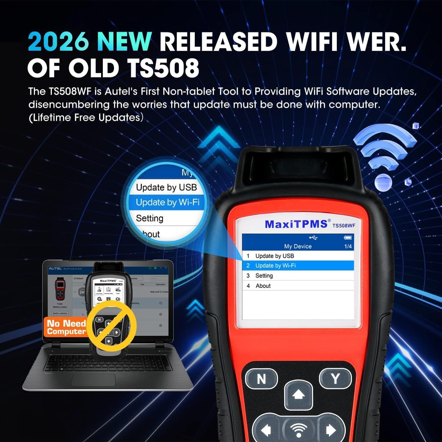 Thumbnail 3 de Autel MaxiTPMS TS508WF TPMS Tool with MX-Sensors