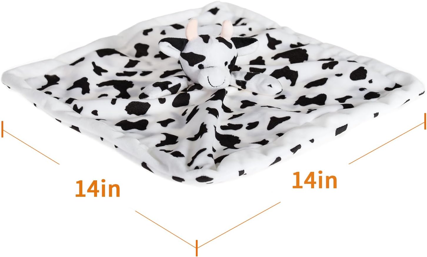 Thumbnail 5 de Apricot Lamb cow security blanket lovey (plush snuggler) for baby and nursery comfort