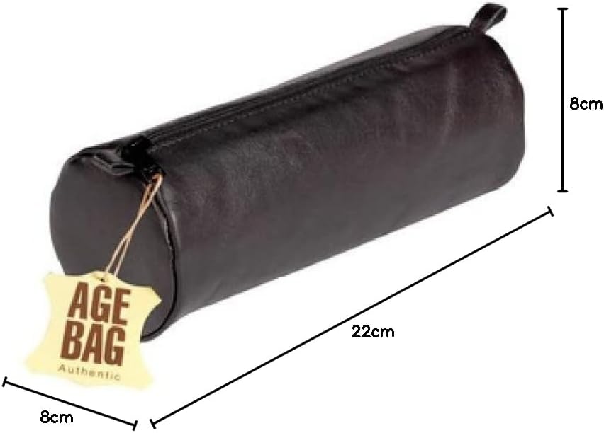 Thumbnail 2 de Clairefontaine 77031C Collection Nomaddict — Trousse ronde en cuir d’agneau noir, 22 cm Ø