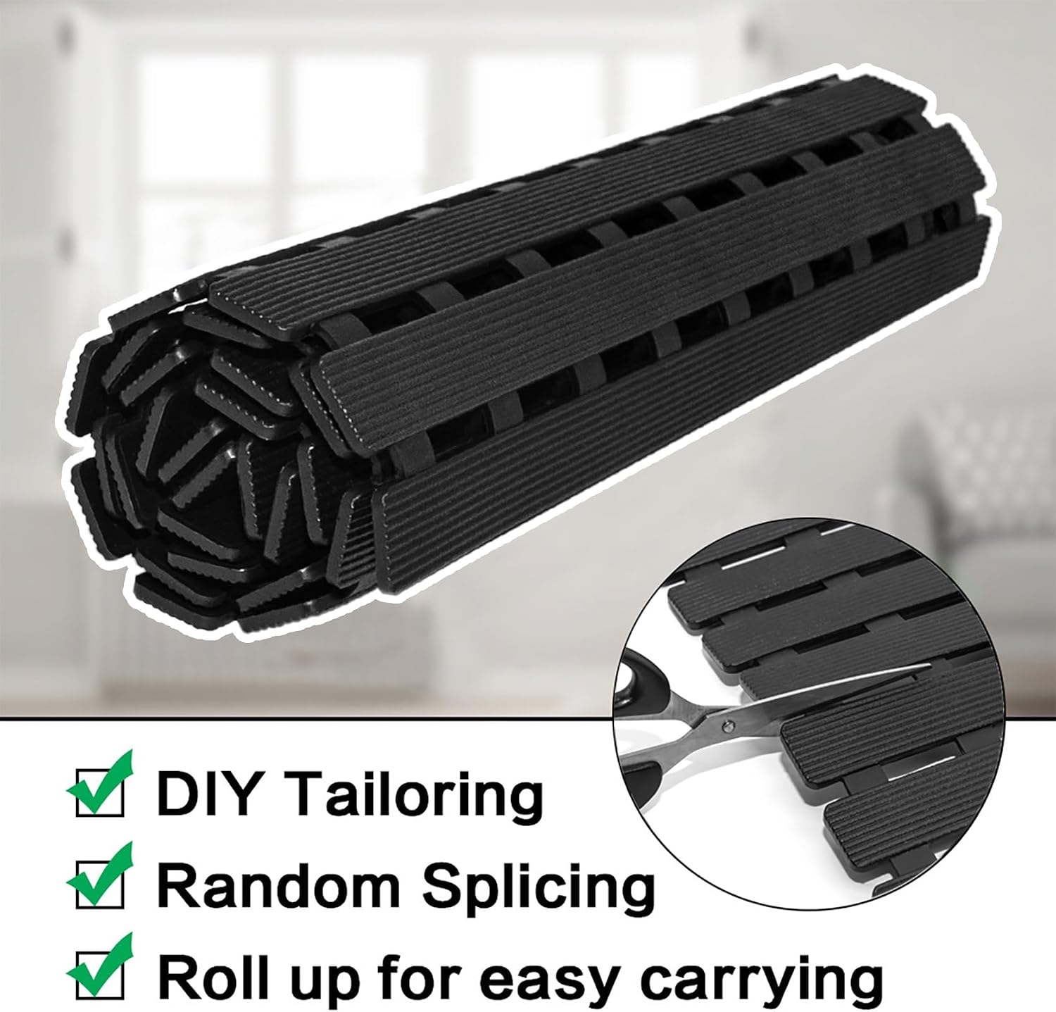 Thumbnail 3 de BEMISO Non-Slip Bathtub Mat, 37.4 x 15.7 Inches, with Suction Cups and Drain Holes