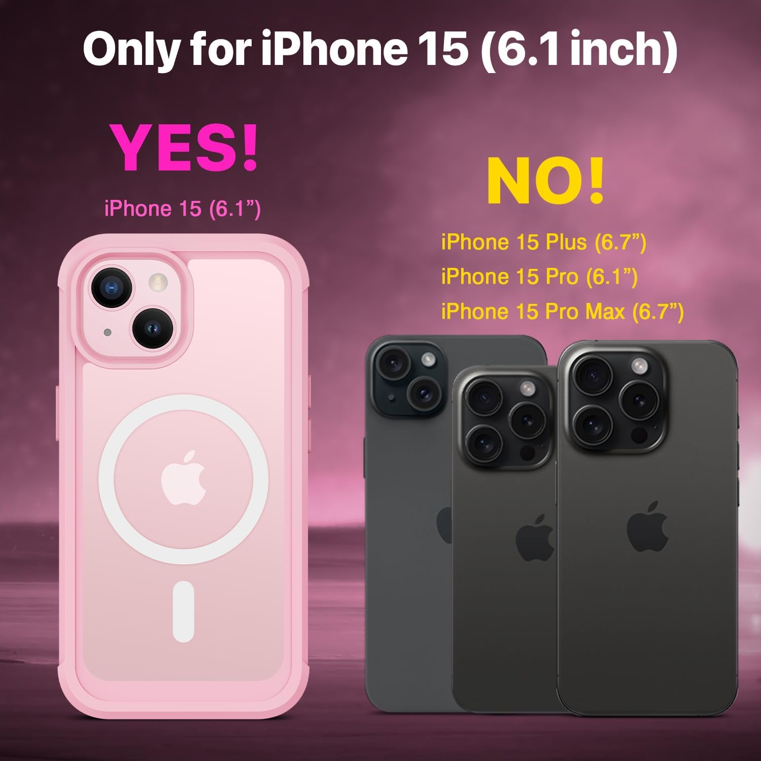 Thumbnail 6 de CENHUFO iPhone 15 6.1″ 360° magnetic protective case