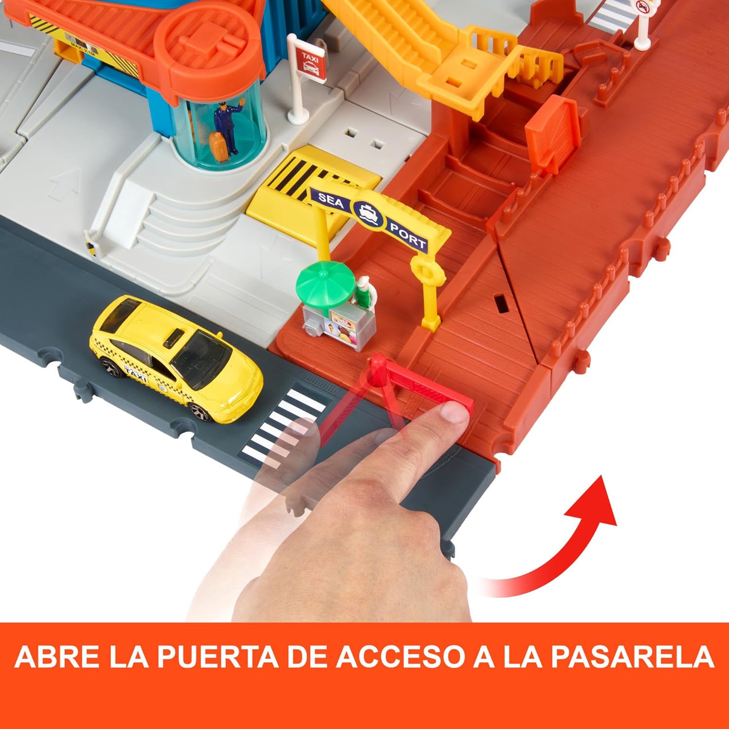 Detalle 2 de Matchbox Action Drivers Centro de transporte con parking y barcos